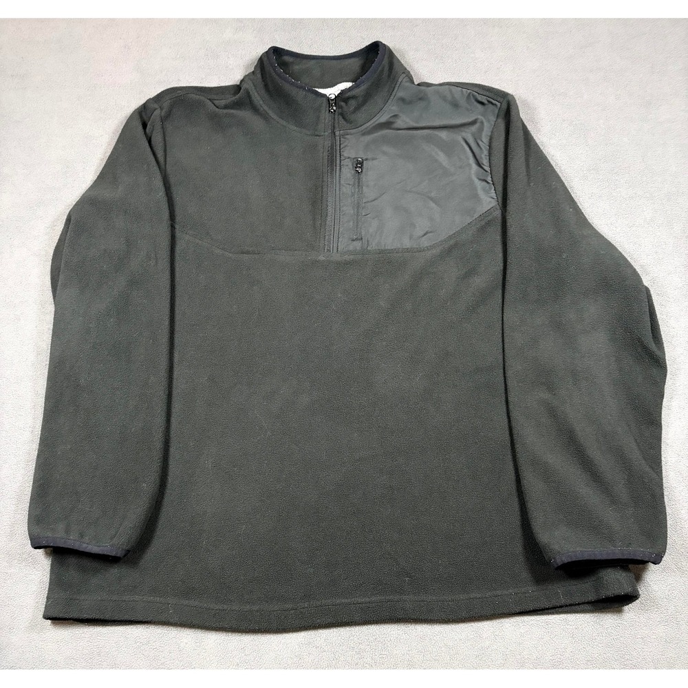 Starter Fleece Pullover Mens XL Black 1/4 Zip